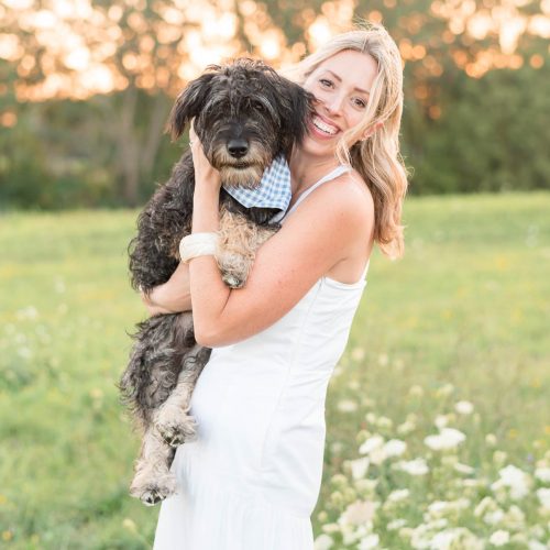 My Pup This is Mousse. He’s my personal foot warmer and rarely leaves my side. I am completely obsessed with this Schnoodle-Pup even if he is stingy with his kisses.